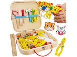 Kit Fai Da Te Per Costruire Una Cassetta Degli Attrezzi In Legno Per Bambini, Animali E Veicoli