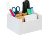 Organizzatore Da Scrivania In Bambù Con 5 Scomparti