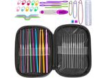 Set Da 69 Pezzi Per Uncinetto Con Uncini E Accessori