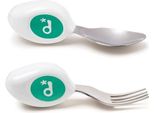Set Di Posate Doddl, Set Di Posate Per Bambini, Cucchiaio E Forchetta, Da 12 Mesi (Aqua)