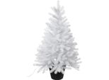 Abete Artificiale 90Cm In Vaso 287 Punte Pe Bianco