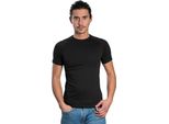 T-Shirt A Maniche Corte Da Uomo - Collo Tondo Raglan. Nero:M