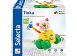 Selecta Spielzeug Tinka Nachzieh Katze, Schiebespielzeug, Kleinkindspiel, Kleinkindspielzeug, Holz, 12 Cm, 62035
