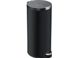 Eko - Pattumiera Artistica A Pedale 30 Litri - Acciaio Inox Plastica - Nero Opaco