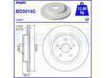 2X Disco Freno Delphi BG5014C Per Subaru Outback (Br) Outback (Bs) Outback