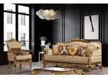 Set Di Divani Divano Barocco Rococò Divano Tessile Chesterfield Tavolo Divano 3 Pezzi.