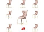 Design 8X Gruppo Sedie Set Imbottitura Sala Da Pranzo Set Poltrona Gastro Nuovo