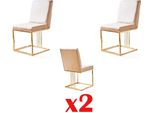Set Di Poltrone Di Design 2X Sedie 100% Tessili Gastro Dining Room Sets New