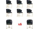 Set 6X Sedie Poltrona Sala Da Pranzo Set Legno Moderno Gruppo Poltrona Mobili