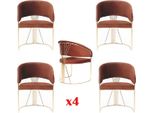 Gruppo Poltrona In Tessuto Sala Da Pranzo Ristorante Poltrona Sedia 4X Sedie Set Poltrona Nuovo