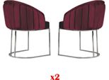 Sedie Imbottite In Metallo Di Design Gastro Dining Room Modern 2X Poltrona Sedia New