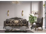 Set Di Divani Chesterfield A 3+1 Posti, Divano Classico Barocco Con Seduta Imbottita