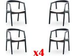 Set 4X Poltrona Sedia Design Legno Tessile Imbottitura Sedie Gastro Sala Da Pranzo Tessuto Nuovo