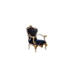 Poltrona Sedia Classica Da Trono Poltrona Barocca In Velluto Blu Oro