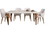 Set Sala Da Pranzo Tavolo 4X Sedie Gruppo Di Sedie Set 5Pcs Tavolo Da Pranzo Set Tavolo