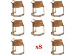 Sedia Design Tessuto Poltrona Imbottitura Sedie Set 8X Gastro Sala Da Pranzo Nuovo Tessuto