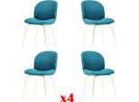 Sedie Imbottite Per Sala Da Pranzo 4X Set Di Sedie In Tessuto Design Group New