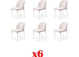Sedia 6X Sala Da Pranzo Sedie Poltrona Lounge Design Mobili Imbottiti Sedia Nuova Acciaio Inox