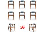 Gruppo Di Mobili Per La Sala Da Pranzo 6X Set Di Sedie Poltrona Set Da Pranzo Gruppo Da Pranzo
