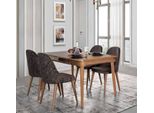 Tavolo Design Sedie 5Pcs Sala Da Pranzo Legno Tavoli Da Pranzo Gruppo Set Sedia Nuovo