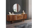 Set Di Cassettiere Credenza Mobili Italiani Cassettiera In Legno A 2 Pezzi Con Specchio