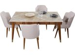 Sala Da Pranzo Tavoli Di Legno Set Da Pranzo Gruppo Di Sedie Nuovo Tavolo 4X Design Sedie 5Pcs