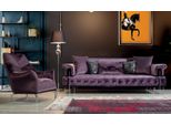 Set Di Divani Viola 3+1 Posti Chesterfield Mobili Imbottiti Per Soggiorno