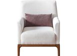 Poltrona Design 1 Posto Lusso Relax Tessile Poltrona Bianca In Soggiorno