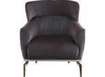 Poltrona Moderna Nera Lounge Club Soggiorno Tessile Design