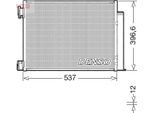 Denso DCN46032 Condensatore Climatizzatore Condensatore Climatizzatore Per Nissan Micra V (K14) + Essiccatore