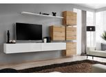 Parete Attrezzata Di Design Credenza 4X Armadio A Muro Rtv Set 7 Pezzi Completo