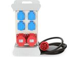 Tolletour Distributore Di Corrente Da Cantiere Distributore Di Corrente Cee Presa Di Corrente IP44 Per Cantiere 16A 2X400V 4X230V Schuko