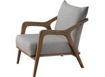 Poltrona Design Moderno Arredo Soggiorno Colore Grigio Chiaro Stile Lusso Nuovo