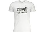 Cavalli Class Bianco Logo Maglietta Uomo Manica Corta : Taglia - 2XL Taglia: 2XL