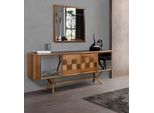 Credenza Mobile Set 2Pc Cassettiera Specchio Nuova Credenza Cassettiera