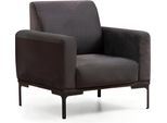 Poltrona Nero Unicolore Design Moderno Stile Soggiorno Studio