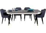 Lusso Tavolo Da Pranzo Design 4X Sedie Set Da Pranzo Set Di Poltrone Mobili