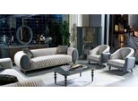 Divani Di Design Divani Imbottiti Tessuto Relax Set Moderni 3+1+1 Posti