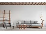 Set Di Divani Da Salotto Grigio Chiaro Divano Angolare Di Design Poltrona 3 Posti 3Pz