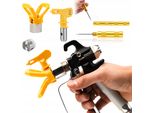 Rosfix Pistola Per Verniciatura Per Dispositivo Con Ugello 517 + Timbro Per La Pulizia Della Pistola Per Verniciatura Gold