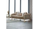 Divano Chesterfield A Tre Posti Divano In Tessuto A 3 Posti Divano Imbottito Beige Nuovo
