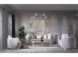 Set Divano 3 Posti Imbottito Divano Beige Tessuto Seduta Design Divano Tessuto Moderno