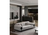 Divano 3 Posti Divani In Tessuto Tre Posti Sedile Imbottito Design Soggiorno Moderno Grigio
