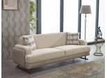 Lusso Divano A Tre Posti Design Divani Lounge Divani A 3 Posti Tappezzeria Beige