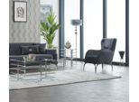 Poltrona Imbottita Poltrona Da Salotto Poltrona Monoposto Tessuto Grigio Poltrona Design Arredo