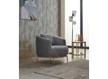 Poltrona Monoposto Soggiorno Poltrona Imbottita Tessuto Grigio Poltrona Design Arredo