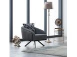 Poltrona Imbottita Poltrona Da Salotto Poltrona Monoposto Tessuto Grigio Poltrona Design