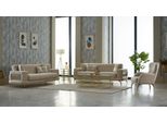 Set Di Divani A Tre Posti Divano In Tessuto Divano Imbottito Divano Beige Poltrona 3Pcs