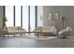 Set Di Divani Imbottiti Divano A Tre Posti In Tessuto Beige Set 3 Pezzi Divano Poltrona