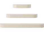 Set Di 3 Mensole Da Parete Luminose Beige.